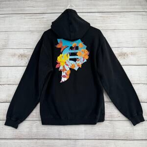 Primitive Skateboards Floral logo Hoodie Sweatshirt Mens‎ Medium Black